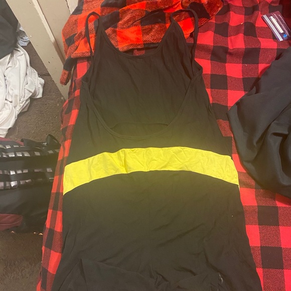 Black and yellow back out one piece romper - Picture 2 of 2